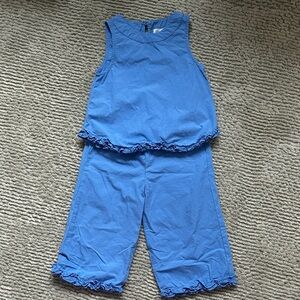 ZARA Kids Blue Sleeveless Top and Pants Set
